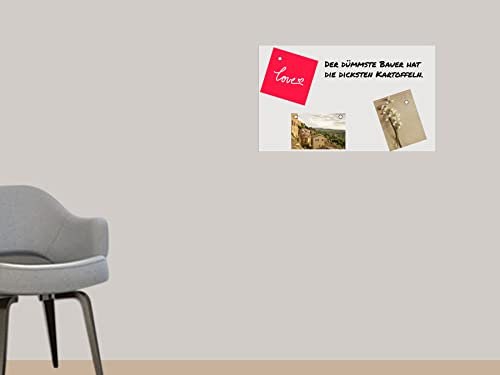 Whiteboard-Folie | Preis-Leistung Top 40 Größen | Schreibfolie Selbstklebefolie | beschreibbar, abwischbar, magnetisch | Magnettafel | WhiteBoard Rahmenlos - für Hoch und Querformat (50 cm x 30 cm)