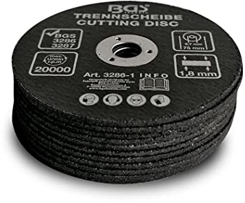 Générique - LOT 10 DISQUES 75 X 1.8 X 10 mm A TRONCONNER POUR MEULEUSES PNEUMATIQUES