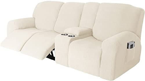 XVBVS Stretch-Ruhesessel Sofa Bezüge mit Getränkehalter, Weicher Polarfleece-Stretchhusse für Relaxsessel Sesselbezug Exquisite Sessel Überwurf mit Gummiband für Wohnzimmer