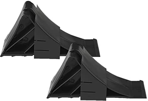 MultiBros 2X Unterlegkeil mit Halterung | Robuste Kunststoff Radkeile für PKW, Anhänger, Wohnwagen & Wohnmobil | Bremskeil, Radkeil, Hemmschuh – Max. Achslast 1.600 kg | 22x10x9 cm | 2er Set