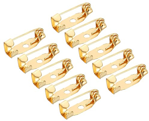 sourcing map 150 Stück Sicherheitsstangen Stifte Broschennadeln 15mm | Sicherheitsnadeln Anstecknadeln Basteln zum für Ausweise Namenskarten Tags DIY Schmuck Handwerk Rose Goldton
