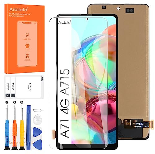 für Samsung Galaxy A71 4G LCD Display - Bildschirm Ersatz für Galaxy A71 A715 LCD Touchscreen Digitalisierer Glas Pannello Sensor Montage mit Werkzeugen Reparatur Set