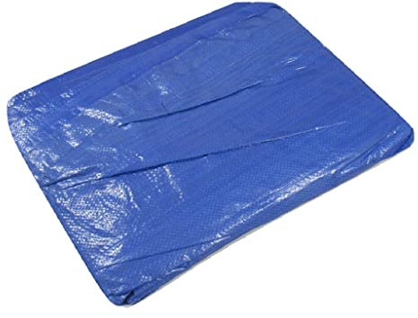 Heavy Duty Tarpaulin Ground Sheet Blue (Various Sizes Waterproof Cover Tarp Eyelets) (7M X 9M)