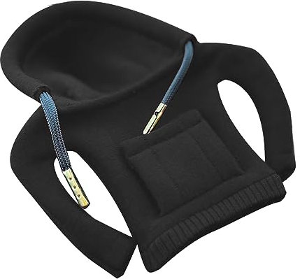 Auto Schaltknauf Abdeckung, Universal Schaltknauf Abdeckung, lustiger Pullover Hoodie für Gangschaltung, weiche Schaltknauf-Abdeckung, Innendekor-Zubehör, niedliches Hemd mit Kapuze (schwarz)