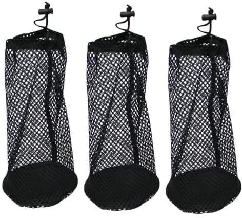 YARNOW 3stücke Tennisball Netzbeutel Aus Verstellbare Golftasche Für Bälle Praktische Sporttasche Mit Zugband Für Tennis Und Golf Leicht Und Waschbar