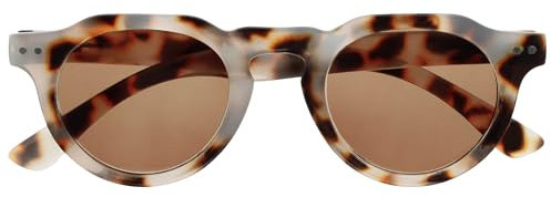 OPULIZE RIO - Occhiali da Lettura con Lente da Sole - Montatura Bordo Superiore Piatto - Protezione UV400 - Marrone Maculato - Uomo Donna - S53-2- +2.00