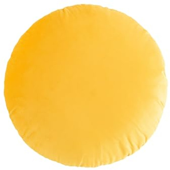 Fouriding Runde Wurfkissen 45CM,Weiche Runde Dutch Fleece Wurfkissen Kissen Bodenkissen für Wohnzimmer Sofa Bett Stuhl Boden Auto Couch Dekorativ (Gelb)
