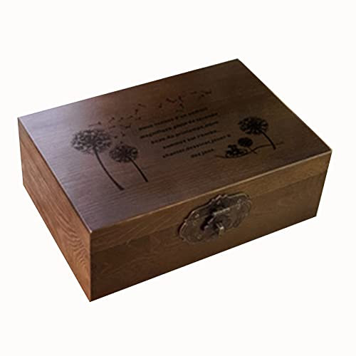 asdchZen Nähset, Nähkasten Aus Holz, Antike Aufbewahrung Mit Schloss, Europäischer Retro-Nähkasten, Aufbewahrungsbox,C,44X29X18