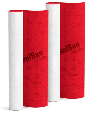 Isolbau Unterspannbahn Dach SPB 190, 150 m² Rolle (1,5 x 100 m) - Dampfdurchlässige Unterdeckbahn Dachfolie mit 190 g/m² Flächengrwicht - witterungsbeständig und wasserdicht