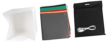 Hemobllo Mini Fotostudio Mit -Beleuchtung Einstellbare Helligkeit Farben Hintergründe Für Produktfotografie Von Schmuck Spielzeug Und Accessoires