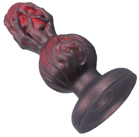 Totenkopf Monster Dildo Fantasy Flüssiges Silikon Analdildos Dilator Mit Saugnapf Weibliches Masturbatoren g-Punkt Analplug Butt Plug Prostata Stimulation Männer Sexspielzeug sxvytuo (L)