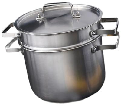 MagiDeal Sauce Pot Deep Frying Pot Vegetable Asparagus Cooker with Lid Multipurpose Frying Pan Skillet Cooking Pot for Soup Blanching