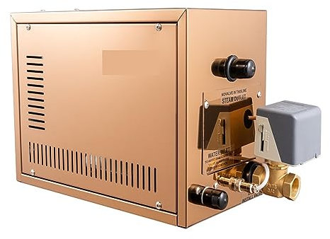 Dampfduschen-Generator-Set, 4,5 kW elektrischer Dampfduschnerator for Saunabadezimmer, Edelstahl-Saunaausrüstung, Dampfbadausrüstung, automatische Entkalkung für den privaten und gewerblichen Gebrauch