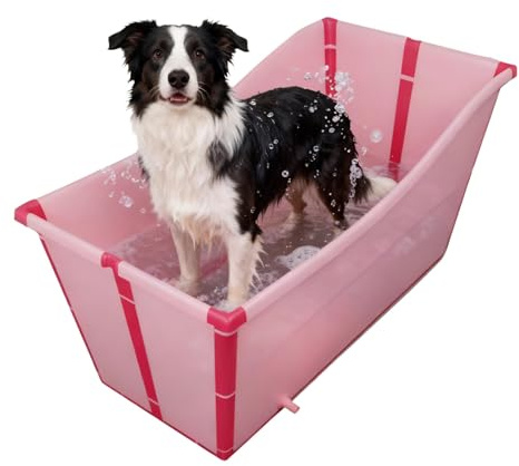 Faltbare Badewanne, Tragbare Mobile Badewanne für Erwachsene und Kinder, Sauna für Erwachsene,Rechteckiger Eimer, Langlebig, Leicht Zu Verstauen für das Kleines Badezimmer(Size:Rosa)