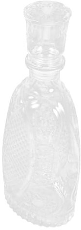 Cabilock Flat Fish Glass Bottle for Whiskey Decorative Liquor Holder Empty Decanter for Spirits Glass Wine Bottle Decanters for Alcohol