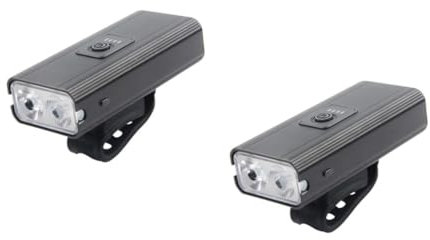 Kisangel 2sets Bike Light Rechargeable Bike Riding Headlight Headlamp Front Lamp Supplies