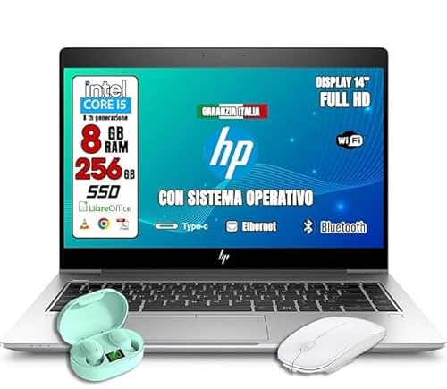 HP ELITEBOOK 840 G6 Portatile 14 FHD i5-8265U 20GB RAM 256GB SSD | Alte prestazioni ed efficienza professionale | Windows 11 Pro (ricondizionato)