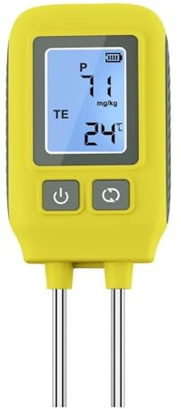 Misuratore ph Terreno, Misuratore di temperatura del terreno LCD retroilluminato 4 in 1 for fertilizzanti del terreno, rilevatore di nutrienti, misuratore di temperatura del terreno for l'azienda agri
