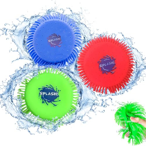 WOUYTPE 3 Stück Wasser Frisbee 17cm Durchmesser, Wasser Wurfscheibe Soft, Wasserspielzeug Kinder Pool, Geeignet für Sommerparty, Pool, Strand, Helle Farben, Weich und Langlebig