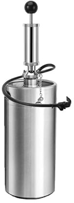 Mini barile da 3,6 l con pompa da festa da 4 pollici for spillatura di birra, growler for birra, rubinetto da picnic e pompa di benzina, attrezzatura for la produzione di birra(3.6L siliver)
