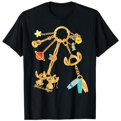 Disney Stitch & Angel Fashion Bag Charm T-Shirt