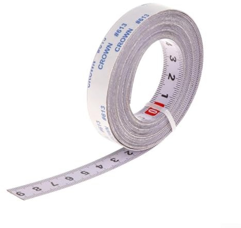 1 mètre ruban à onglet métrique avec matériau en acier et échelle transparente résistante à l'usure, dos pour une utilisation avec scie à onglet et table de toupie (1 m R-L)