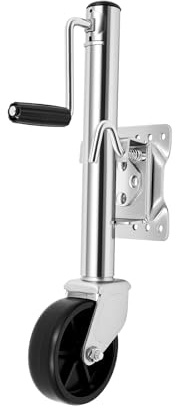 MEHOOSPVN Rueda de apoyo automática para remolque, rueda de apoyo automática, 60 mm, plegable, carga de apoyo de 540 kg, con juego de montaje, rueda de apoyo de alto rendimiento para remolques y
