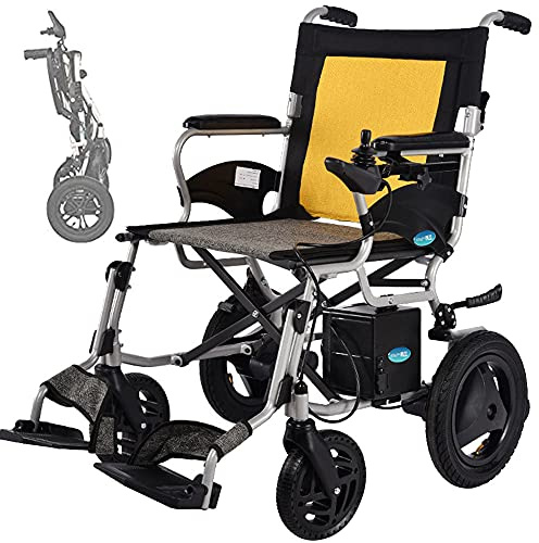 Silla de ruedas eléctrica, ligera, plegable, ayuda a la movilidad con potente motor para un fácil transporte y uso en interiores y exteriores