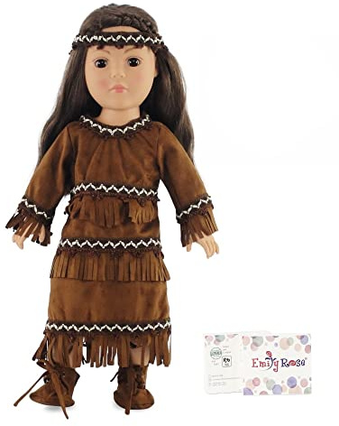 Emily Rose 18 Inch Doll Costume Outfit – 3-Piece Dress-Up Clothing Set with Shoes & Accessories, Gift Boxed, Compatible with American Girl, Our Generation & Most 18” Dolls