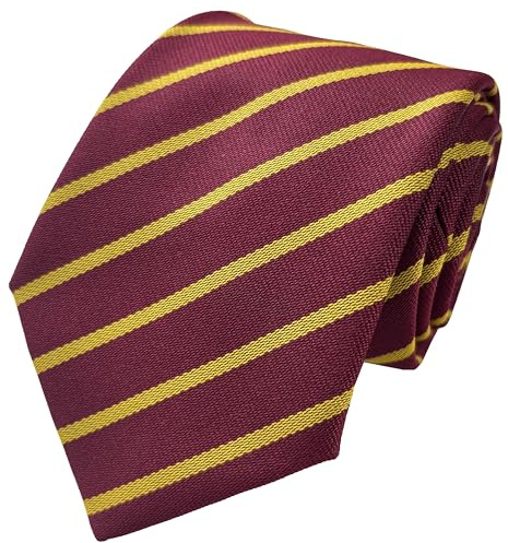 Great British Tie Club School Ties (21 Single Stripe Variations) Junior Age (Maroon & Gold)