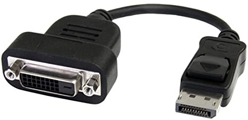 StarTech.com DisplayPort to DVI Adapter - Active Conversion - 1920x1200 - DP to DVI Single Link Converter for DVI-D Display (DP2DVIS) , Black