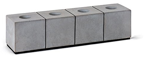 Korn Produkte Kerzenleuchter - Kerzenständer aus hochwertigen Beton, für Vier Stabkerzen, modern und schlicht gestaltet