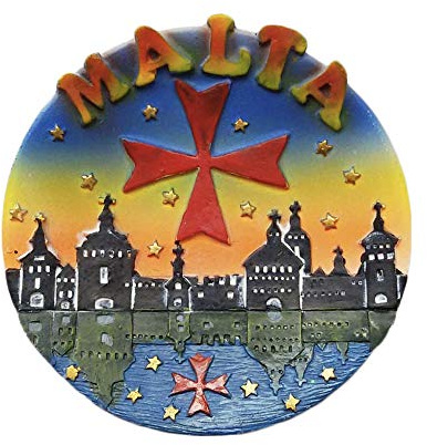 Magnete per frigorifero in resina 3D Malta, famoso souvenir turistico, magnete per frigorifero in resina, decorazione per casa e cucina