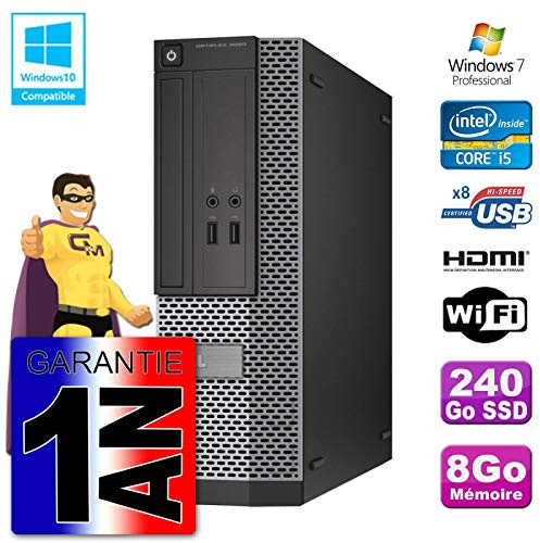 Dell PC 3020 SFF Intel I5-4570 8GB DDR3 SSD 240GB WiFi W7 (ricondizionato)