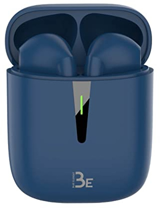 BlueElement Pop 2 - Écouteurs Bluetooth 5.1 TWS sans Fil Bleu | Bluetooth 5.1 TWS Sans Fil, Son Stéréo 3D HD, 12H Autonomie, Boîtier de Charge LED, Micro Intégré, Léger, Bleu