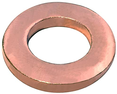 AERZETIX - C57231 - Juego de 10 arandelas planas de cobre M6x11.5mm - espesor 1.5mm - para perno M6 - DIN 125