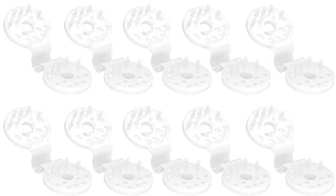 Focket 100 Piezas Clips de Plástico para Tela de Sombra, Clips Redondos para Tela de Sombra, Sujeción de Tela de Sombra para Malla de Sombra, Malla Antipájaros, Malla de Jardín (Blanco)