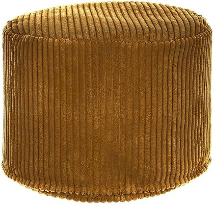 DreamRoots Pouf Hocker - Hocker Rund Cord 50x50x35 cm - Couch Hocker Wohnzimmer - Sitzpouf Rund - Fußhocker Für Sessel - Sitzhocker Rund - Hocker Couch - Hocker Sofa