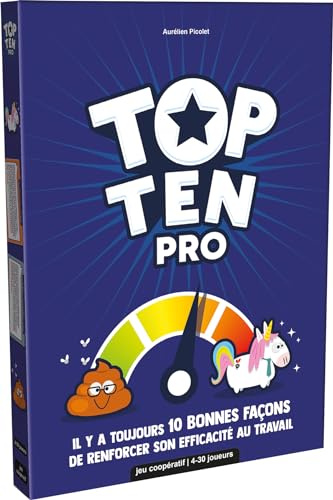 Asmodee Top Ten Pro – kooperatives Gesellschaftsspiel für Erwachsene – originelle Stimmungskartenspiele – Animation professionelle Treffen – 4 bis 30 Spieler – Geschenkidee