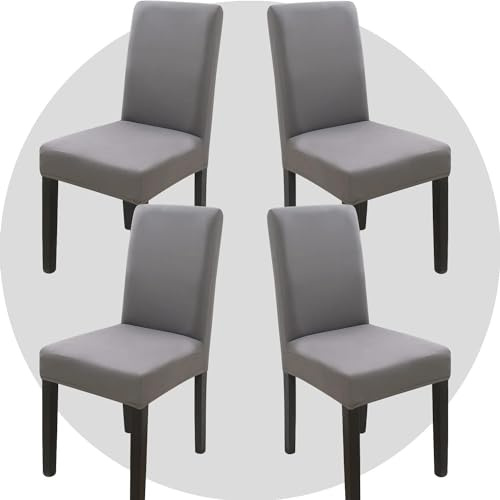 YUMYDG Stuhlhussen Stretch 4er Set Hussen für Stuhl Drucken Stuhlbezug Elastisch Abnehmbarer Waschbarer Universal Chair Cover für Büro Esszimmer Küche Hotel Bankett Hochzeit Party Deko