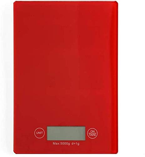 Bilancia Alimentare Digitale Bilancia da Cucina Digitale, Mini Bilancia Elettronica Portatile Bilancia da Cucina Multifunzione con Bilancia da Cucina LCD (Colore : Rosso