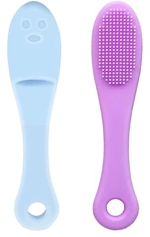 LEEQBCR 2 PCS Spazzolino da Denti in Silicone per Cani Spazzolino da Denti per Spazzolino da Denti da Dito per Cani e Gatti Cura Dentale Efficace per la Pulizia dei Denti per Cani Grandi e Medi