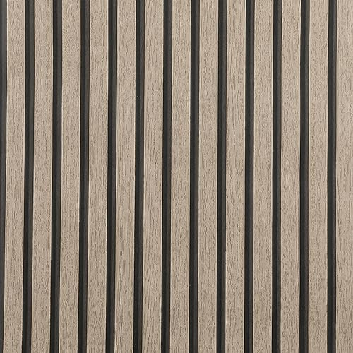 Anttyscar Dark Brown 3D Effect Wood Slats Wallpaper Natural Wood Grating Panel Wallpaper Feature Wall for Hallway Stairs Lounge Hall Adults Kids Bedroom Living Room