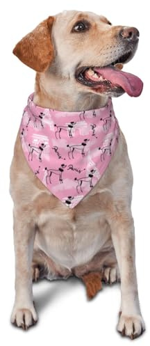 Hundhalsduk, söt pudel, triangelhaklapp, hundnäsduk, söt hundtillbehör, hundhalsduk, rosa