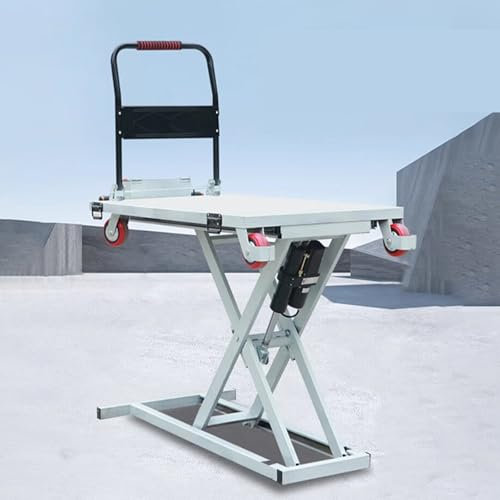 Lakenbroade 300Kg Hydraulic Lift Table Cart,Hydraulic Forklift, Folding Forklift - Vehicle Mounted Lift Platform, 43.3In Lifting Height, 48V 10Ah Battery, for All Types of Trucks
