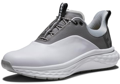 FootJoy Men's FJ Quantum, White/Grey/Silver, 9 UK Medium