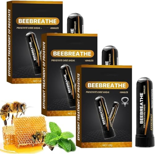 Inhalateur nasal Beestrong, Bâtonnet inhalateur nasal Beemax, Inhalateur nasal Beeboom pour le bien-être de la prostate, Inhalateur de bien-être Beebreathe Biancat, Inhalateur de thérapie nasale pour