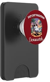 Fat Cat Vacation Denmark Travel Denmark PopSockets PopWallet for MagSafe