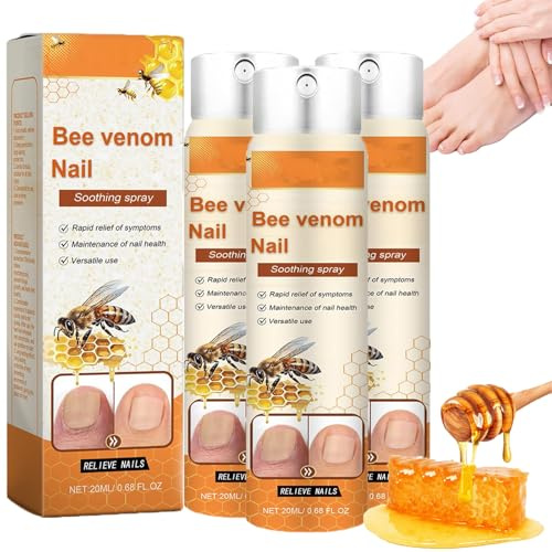 Bee Venom Nail Fungus Soothing Spray for Toenail, 2025 Advanced Nail Repair Essence Spray, Anti Fungal Spray Nail Strengthener, Bee Venom Nail Fungus Treatment for Weak and Damaged Nail (3)