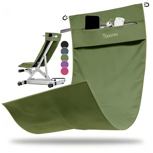 Taximi Fitness Handtuch mit 2 Starken Magneten, 125x50cm Gym Handtuch aus Mikrofaser, Sporthandtuch mit Tasche, Schnelltrocknend & Geruchshemmend für Fitnessstudio
